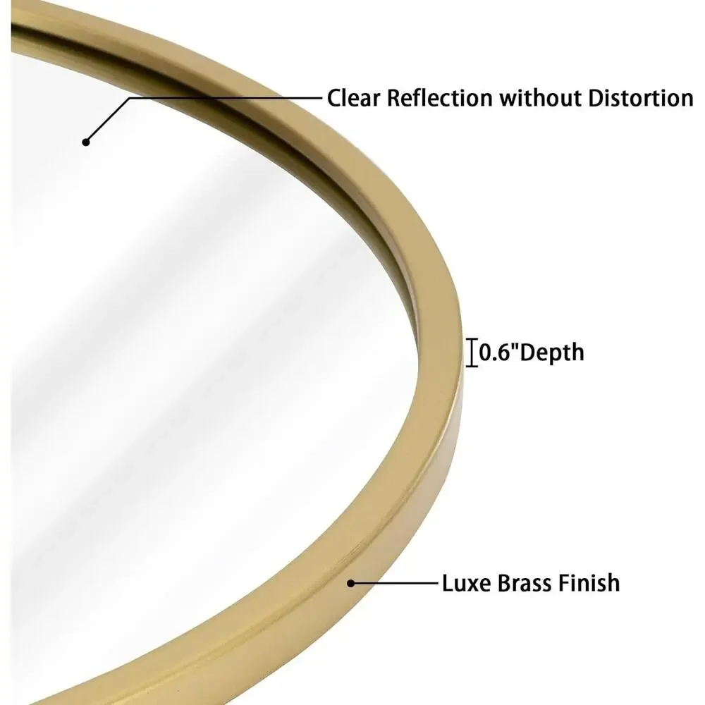 Round Gold Wall Mirror 16